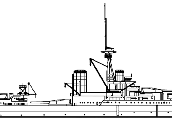 Боевой корабль HMS Orion 1912 [Battleship] - чертежи, габариты, рисунки